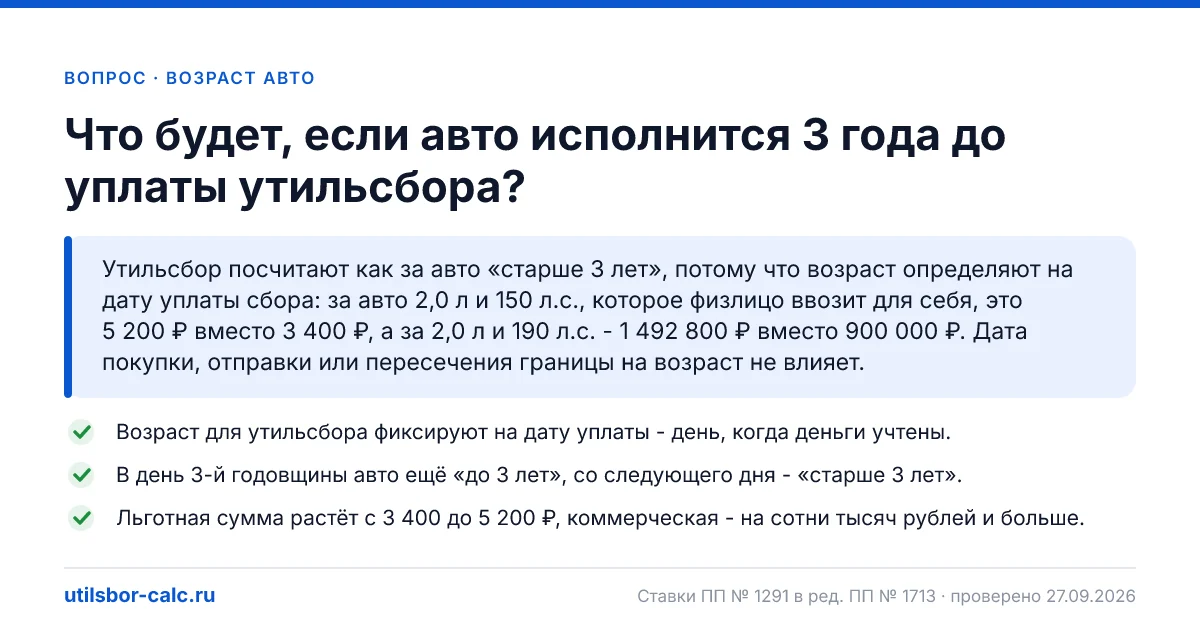 Авто исполнилось 3 года до уплаты утильсбора: что изменится